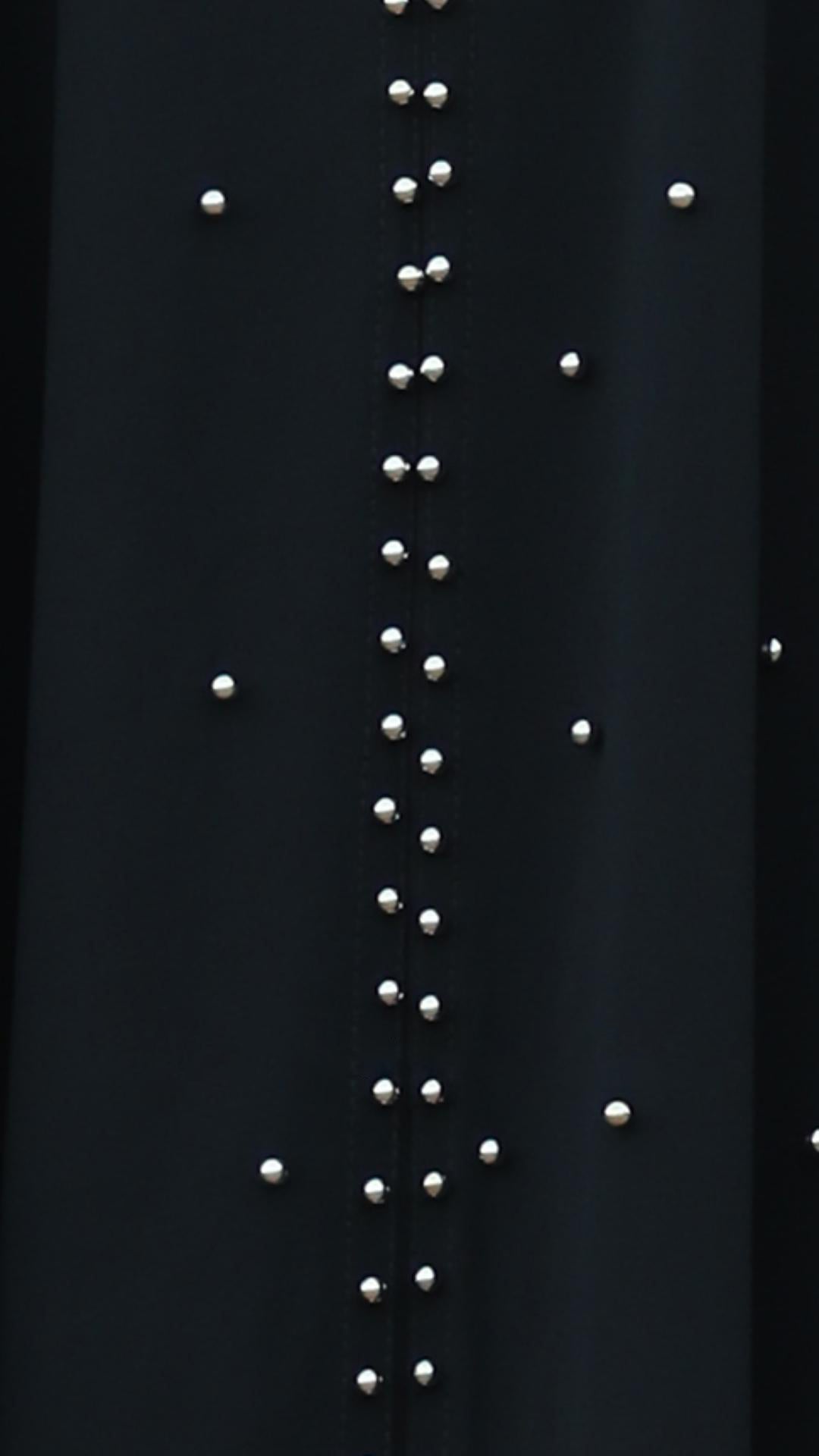 Luxury Nida Georgette Black Abaya for Women – Full Sleeves, Round Neck, Casual Wear with Hijab | Malika Royals