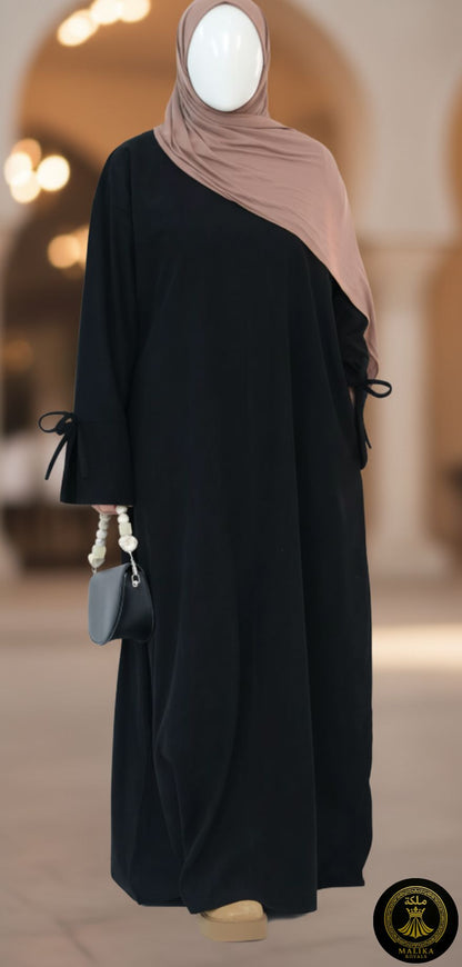 Luxury Corduroy Maxi Dubai Abaya - Anti-Wrinkle Fabric & Long Sleeve Design | Malika Royals