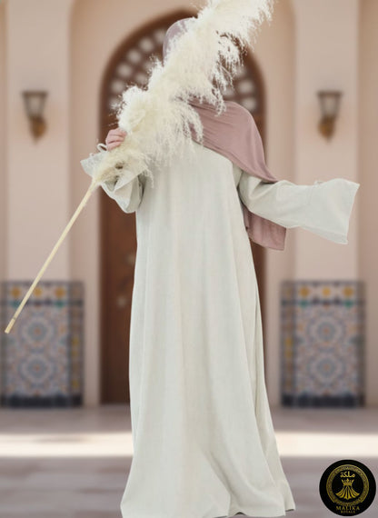 Luxury Corduroy Maxi Dubai Abaya - Anti-Wrinkle Fabric & Long Sleeve Design | Malika Royals