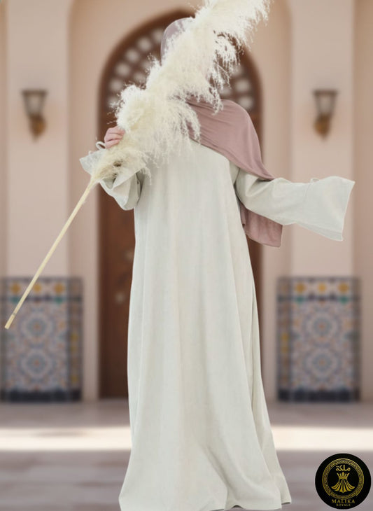 Luxury Corduroy Maxi Dubai Abaya - Anti-Wrinkle Fabric & Long Sleeve Design | Malika Royals