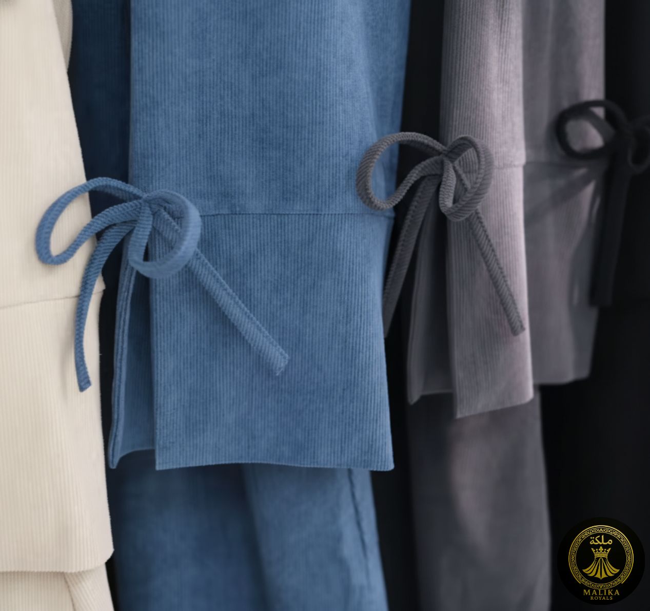 Luxury Corduroy Maxi Dubai Abaya - Anti-Wrinkle Fabric & Long Sleeve Design | Malika Royals