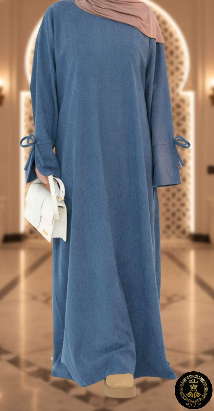 Luxury Corduroy Maxi Dubai Abaya - Anti-Wrinkle Fabric & Long Sleeve Design | Malika Royals